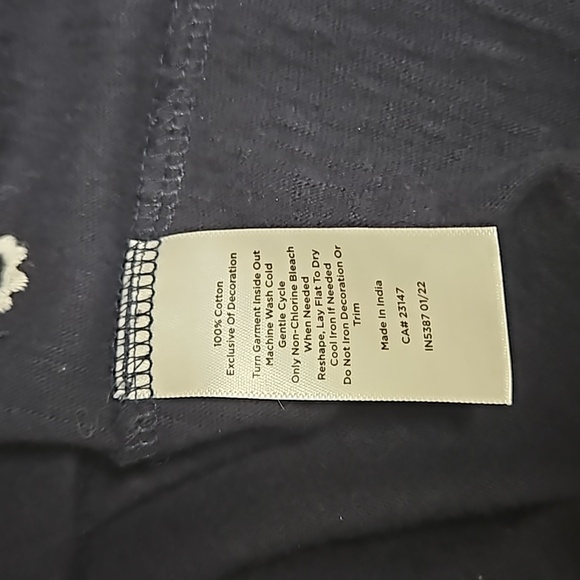 Talbots Petite Navy Paisley Tee - Picture 5 of 5
